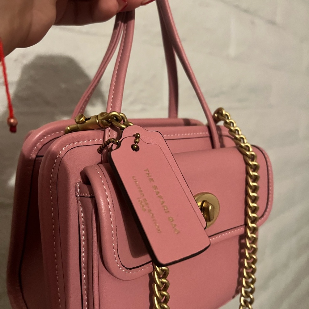 Coach Pink Mini Bag with Gold Chain - Picture 2 of 5